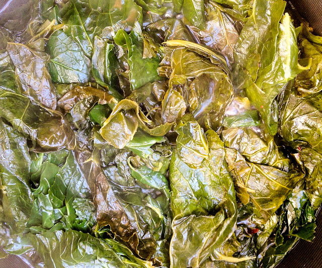 Collard greens with a bit of sweet heat are a must make for fall and should be on every holiday table!