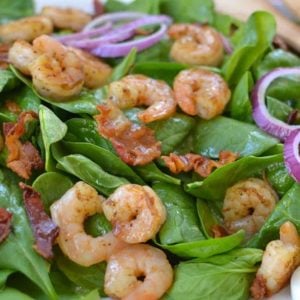 shrimp & spinach salad
