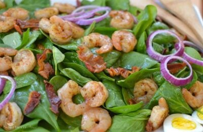 shrimp & spinach salad