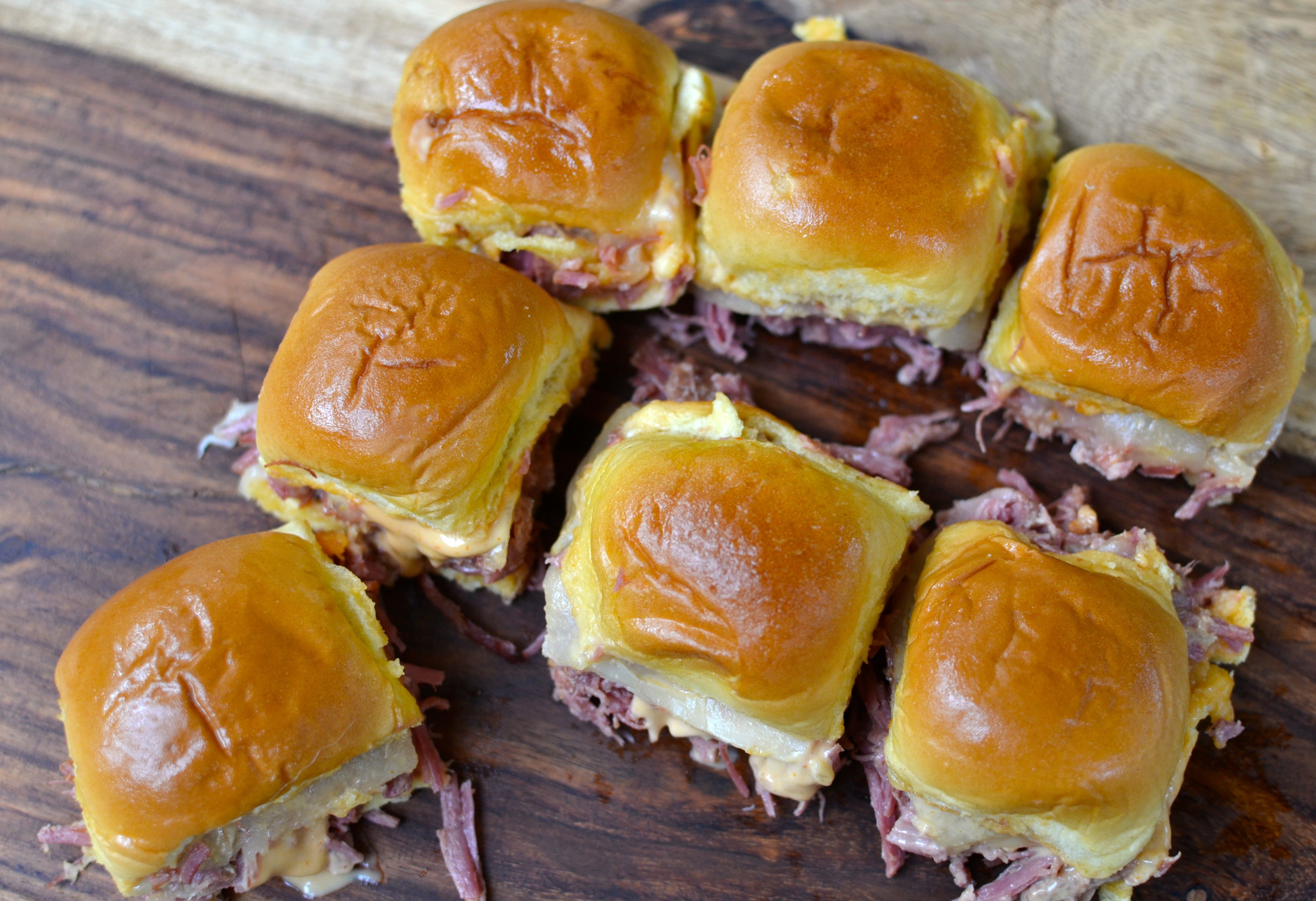 Slow Cooker Corned Beef Reuben Sliders A Southern Soul