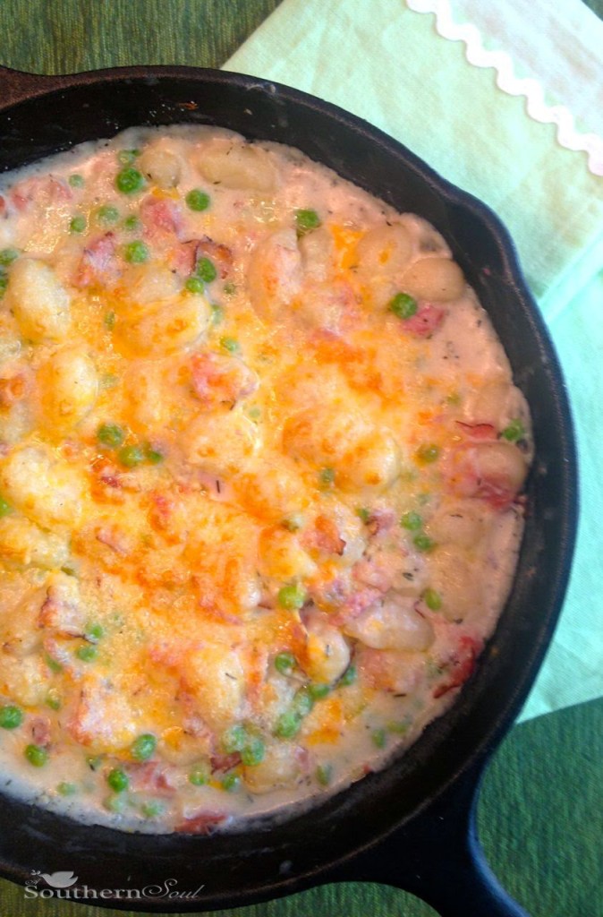 Gnocchi with Ham & Peas