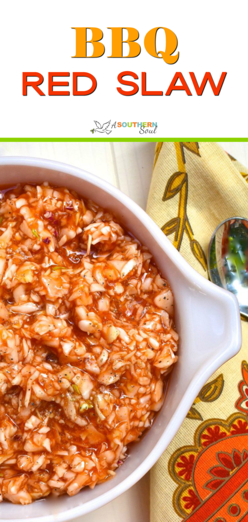 Finely chopped cabbage, tangy apple cider vinegar, sweetness from sugar, then pepper along with a dash of hot sauce make this one special dish that's unique to our part of the country.