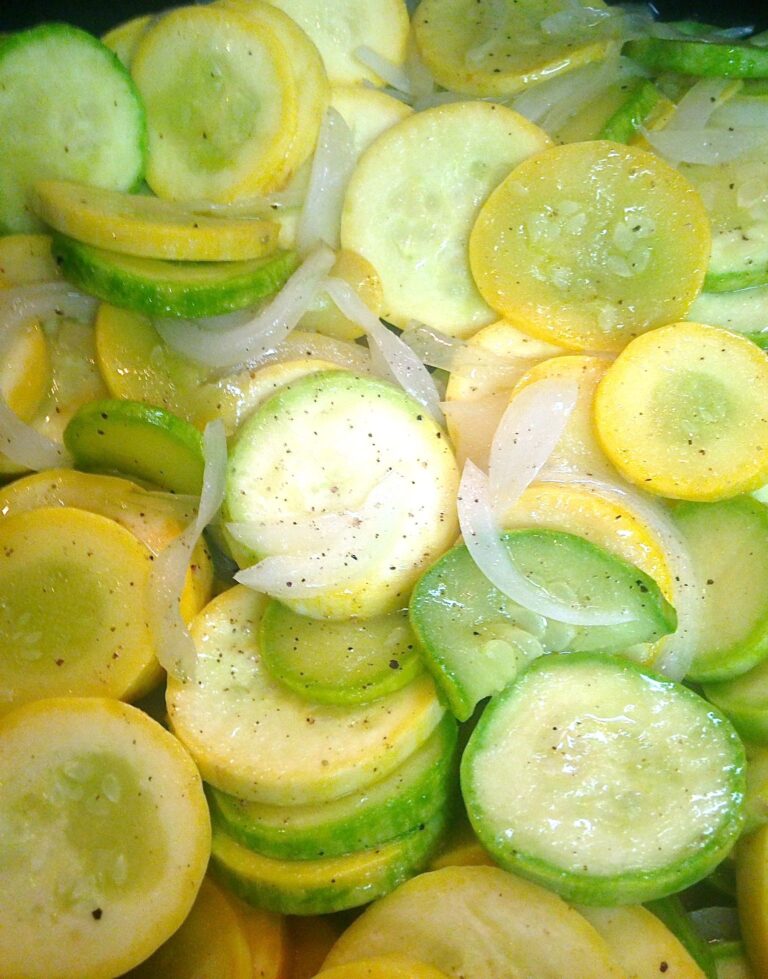 ender yellow squash and Vidalia onion sauteed in butter with just the right seasoning is one of summer's best dishes!