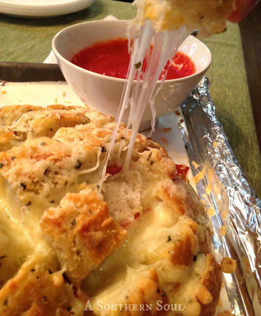 Pepperoni & Cheese Pull Apart Bread A Southern Soul