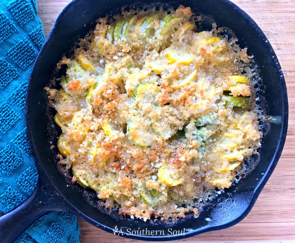 Squash Casserole In Cast Iron A Southern Soul