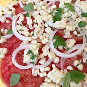 summer salad with tomatoes and corn