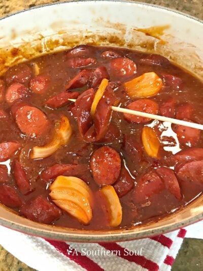 beef kielbasa skewer appetizer