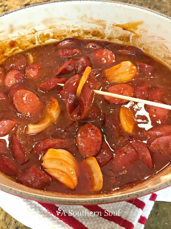 beef kielbasa skewer appetizer