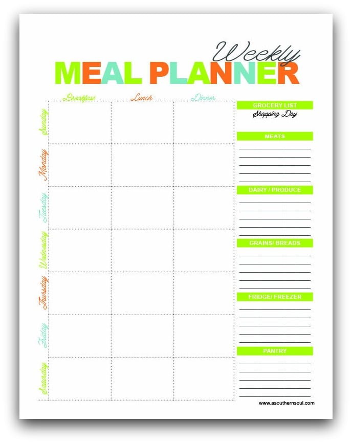 Meal Planning For Beginners • Making Your Grocery List Plus Free ...