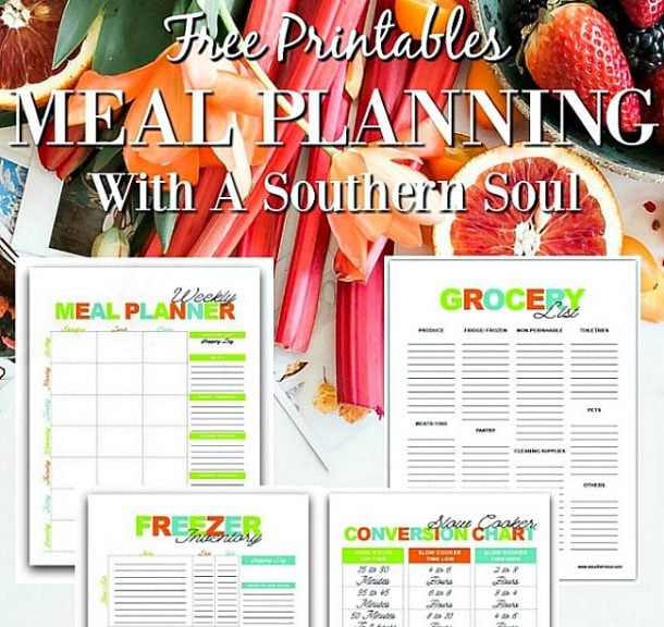 Free printables for meal planning, grocery shopping and saving your favorite family meals.