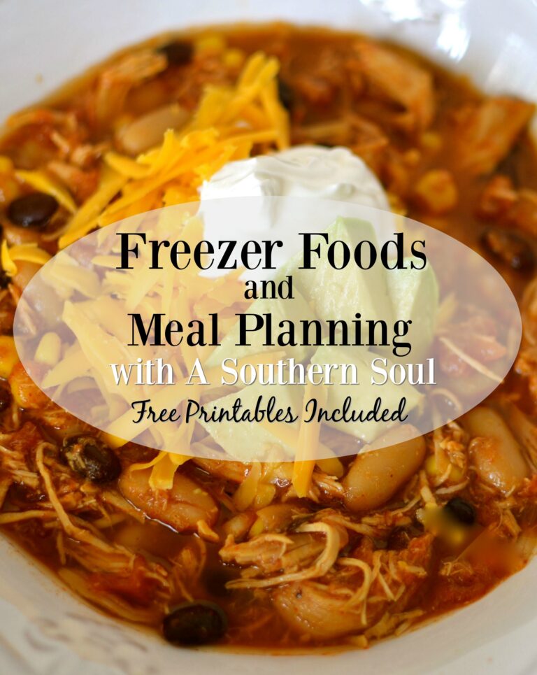 Freezer Foods and Meal Planning With A Southern Soul A Southern Soul