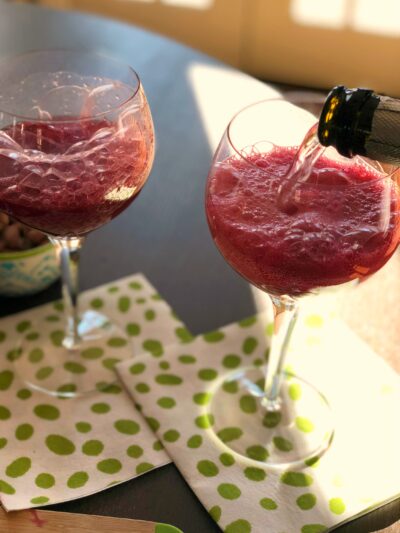 proscesso and blood orange mimosas