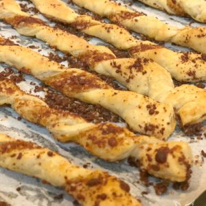 puffed pastry parmesan cheese straws