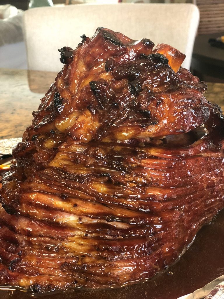 orange juice and molasses glazed ham for the holidays