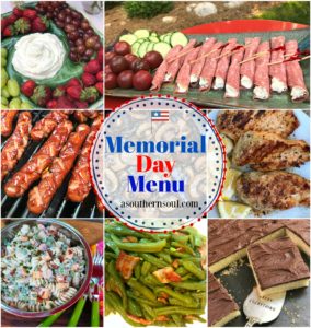 Memorial Day Menu