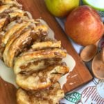 Apple Cinnamon Pull Apart Bread with canned biscuits and a sweet glaze topping