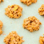 No Bake Butterscotch cookies are an easy to make sweet treat. Made with only three ingredients with a buttery, peanut butter flavor, they are super crunchy thanks to corn cereal!