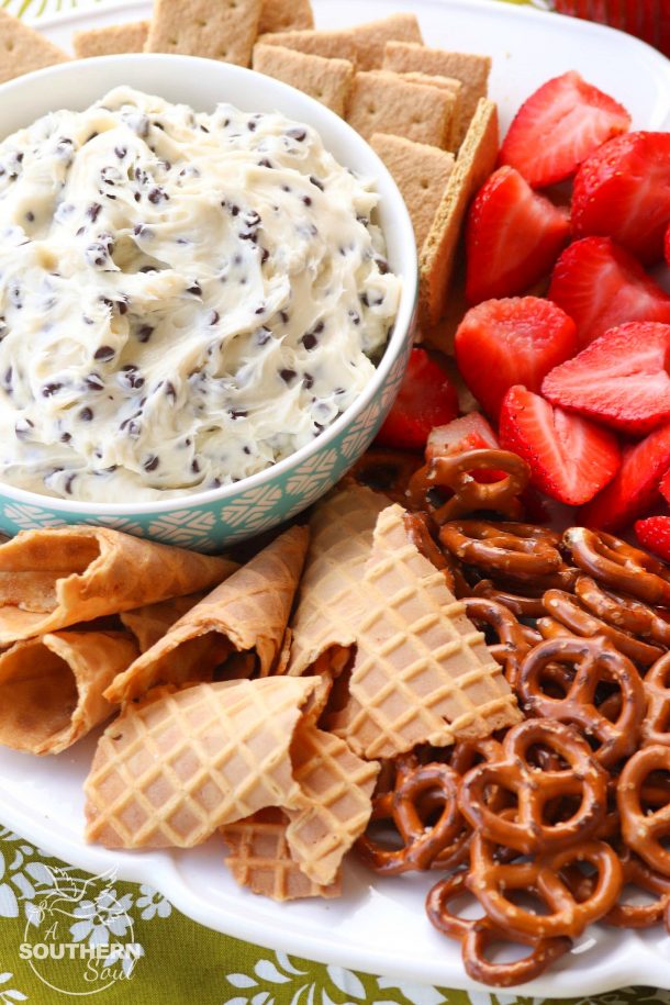 Easy Chocolate Chip Cheesecake Dip A Southern Soul