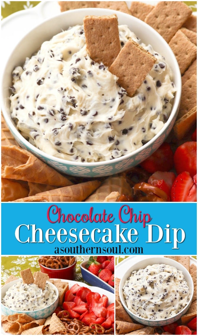 Easy Chocolate Chip Cheesecake Dip A Southern Soul