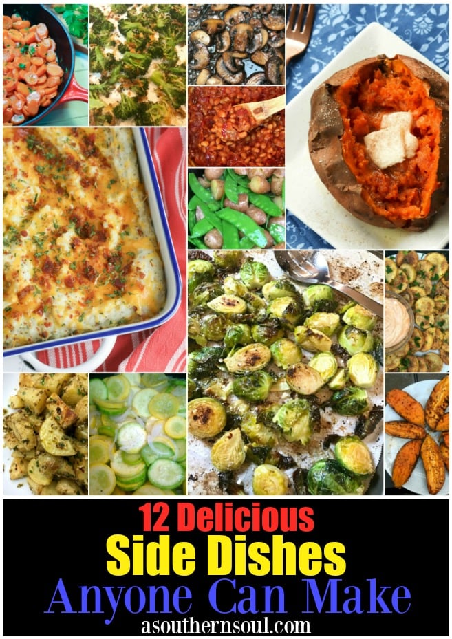 Twelve Simply Delicious Side Dishes Anyone Can Make is a collection of great recipes that will become your go to recipes for any time of the year or occasion.