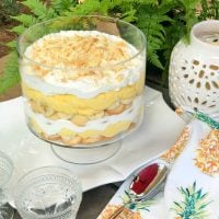 Banana Pudding Trifle is a much loved dessert that has layers of cookies, bananas, pudding and whipped cream. This is one fresh dessert that will have folks begging for seconds!