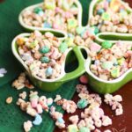 Lucky Charms Snack Mix made with cereal, pretzels, nuts and M&Ms for a sweet and salty treat that irresistible!