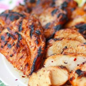 Sweet Heat BBQ Chicken made with your favorite BBQ sauce, Italian dressing, honey and red pepper flakes then grilled to perfection is a dish you'll make over and over again!