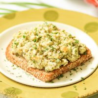 Creamy, light egg salad taken to a whole new level with avocado. Add in fresh chives and lemon juice for a new twist on a classic recipe!