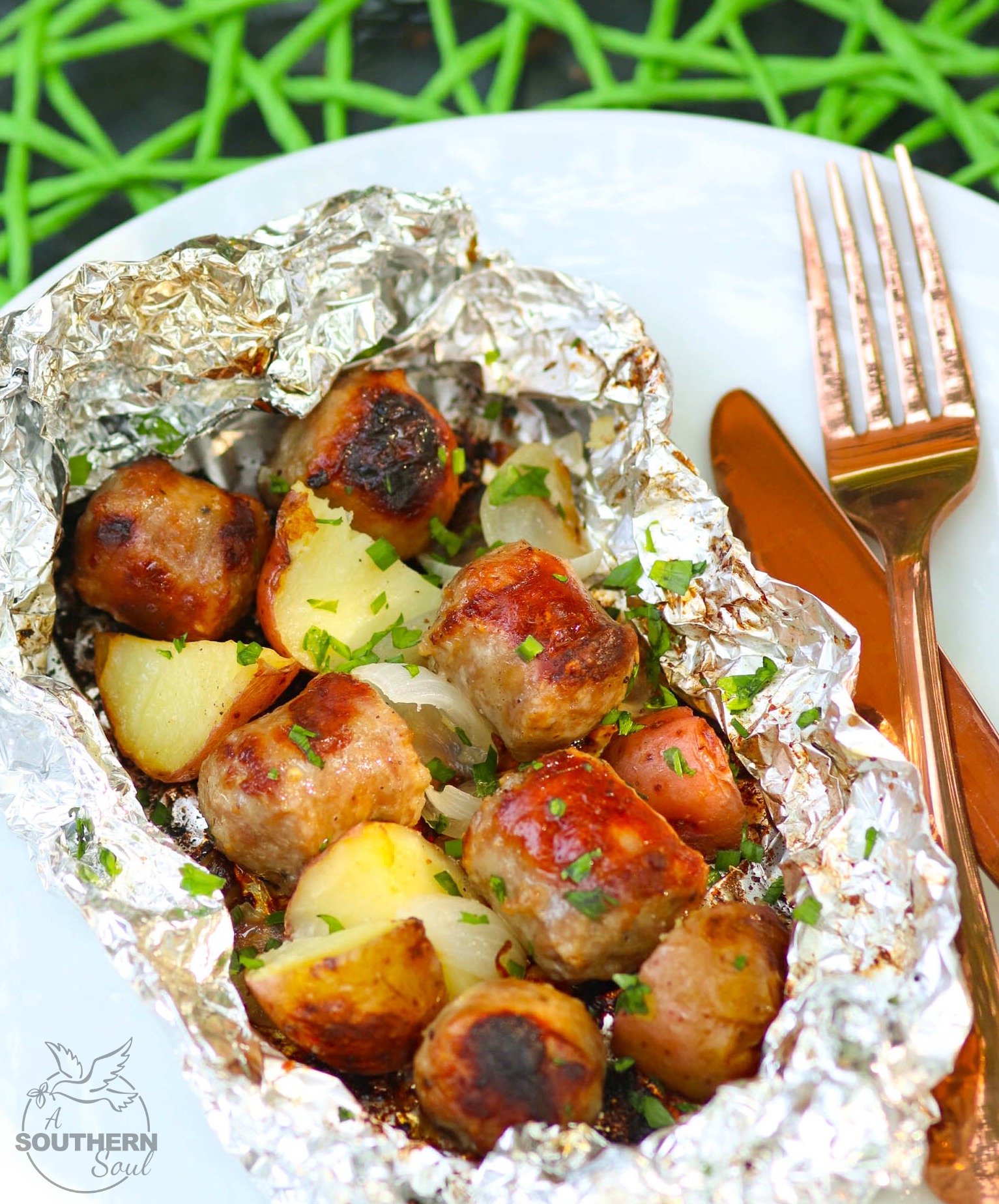 Sausage & Potato Foil Packs A Southern Soul