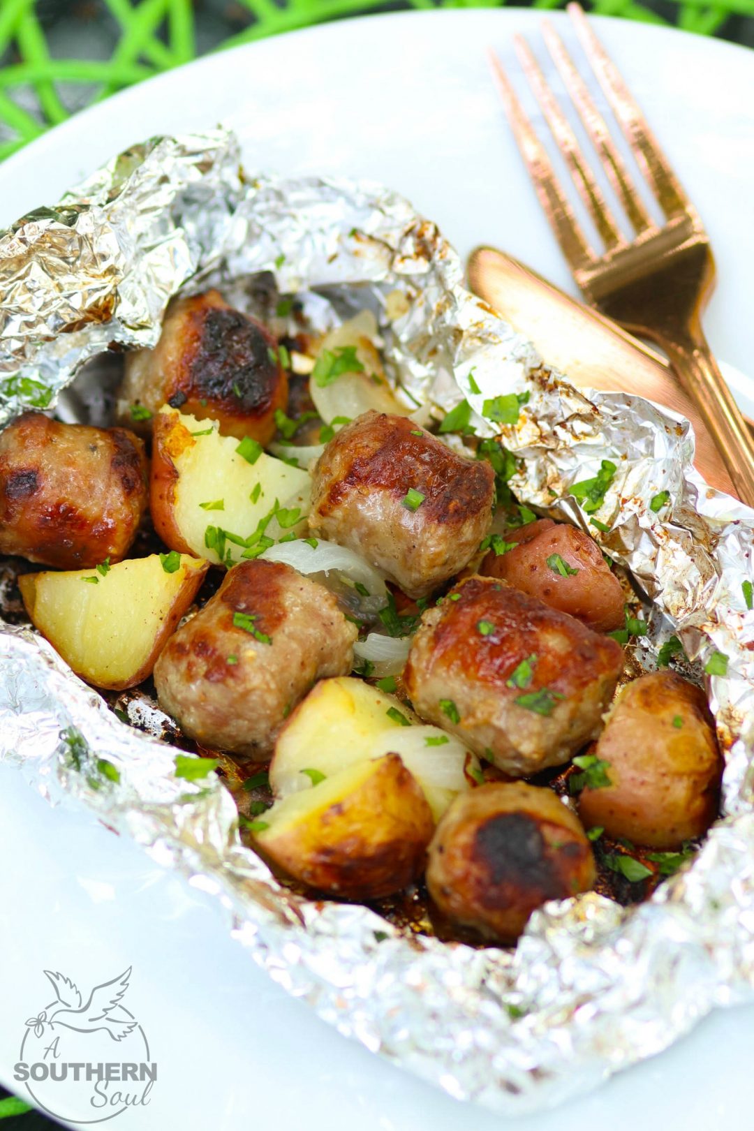 Sausage & Potato Foil Packs A Southern Soul