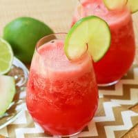 Watermelon Cooler Cocktail is the perfect summer sipper. Make with fresh watermelon, lime juice and a bit of sugar and splash of tequila. For a drink the kids will love, just leave out the alcohol!