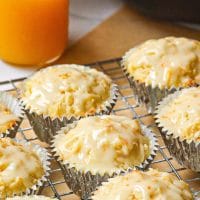 Orange Muffins made with fresh juice and zest are tender and soft. They are the perfect way to start the day!