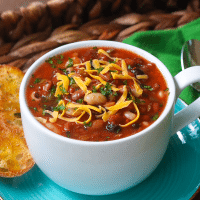 15 Bean Soup made with protein packed bean cooked in vegetable stock with crushed tomatoes, onions, garlic and seasonings is a bowl full of comfort!