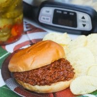 Meaty Sloppy Joes made in the crock pot are loaded with rich flavors. Slow cooked with brown sugar, ketchup, tomato sauce and spices this homemade recipe is a meat lovers dream.