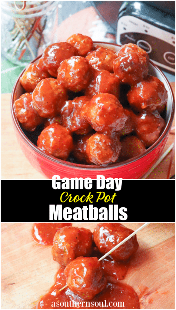 Game Day Crock Pot Meatballs - A Southern Soul