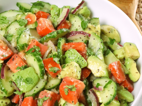 Cucumber Tomato Avocado Salad