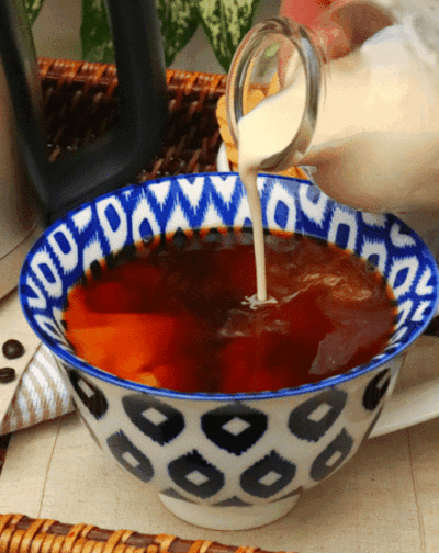 Creme Brulee Coffee Creamer made with 4 ingredients makes the best cup of coffee! Made with evaporated milk, brown sugar, half and half and vanilla.