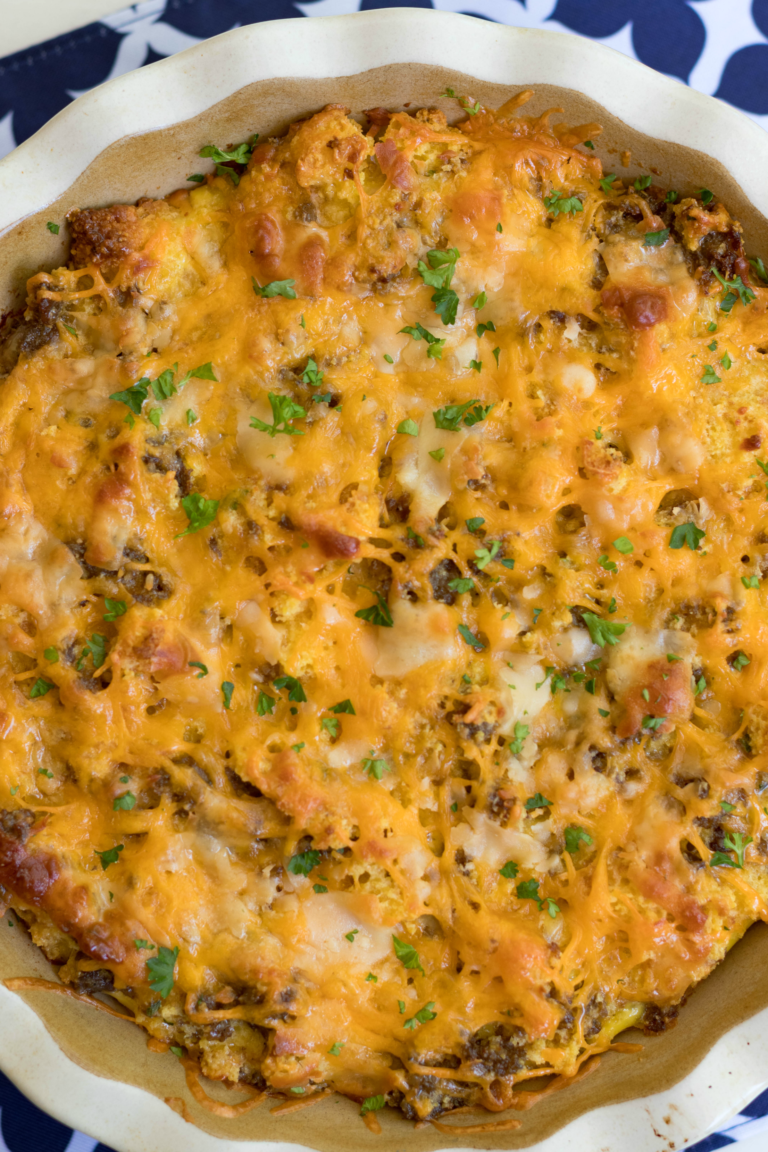 Sausage Cheese Cornbread Quiche A Southern Soul