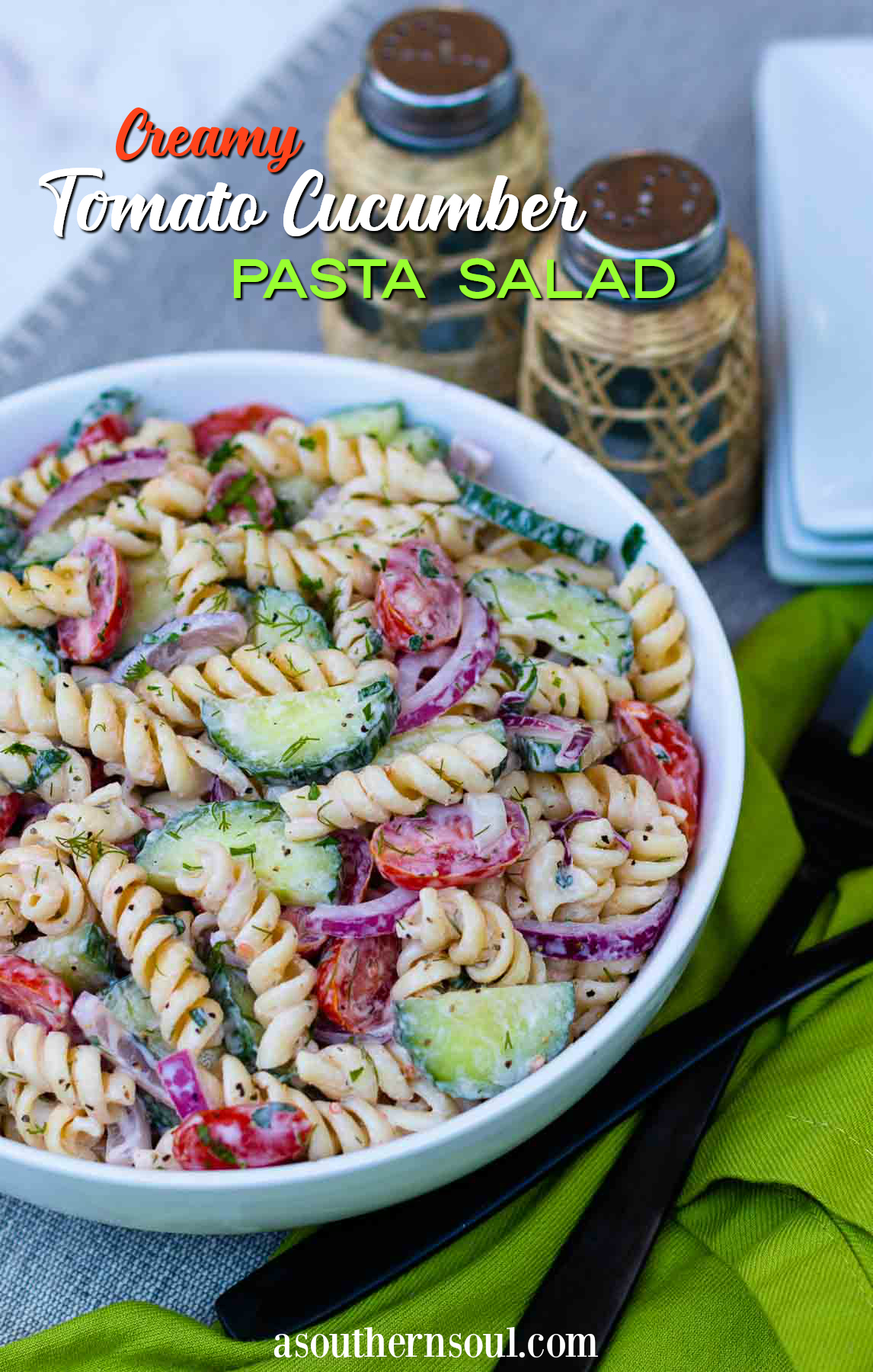 Creamy Tomato Cucumber Pasta Salad A Southern Soul