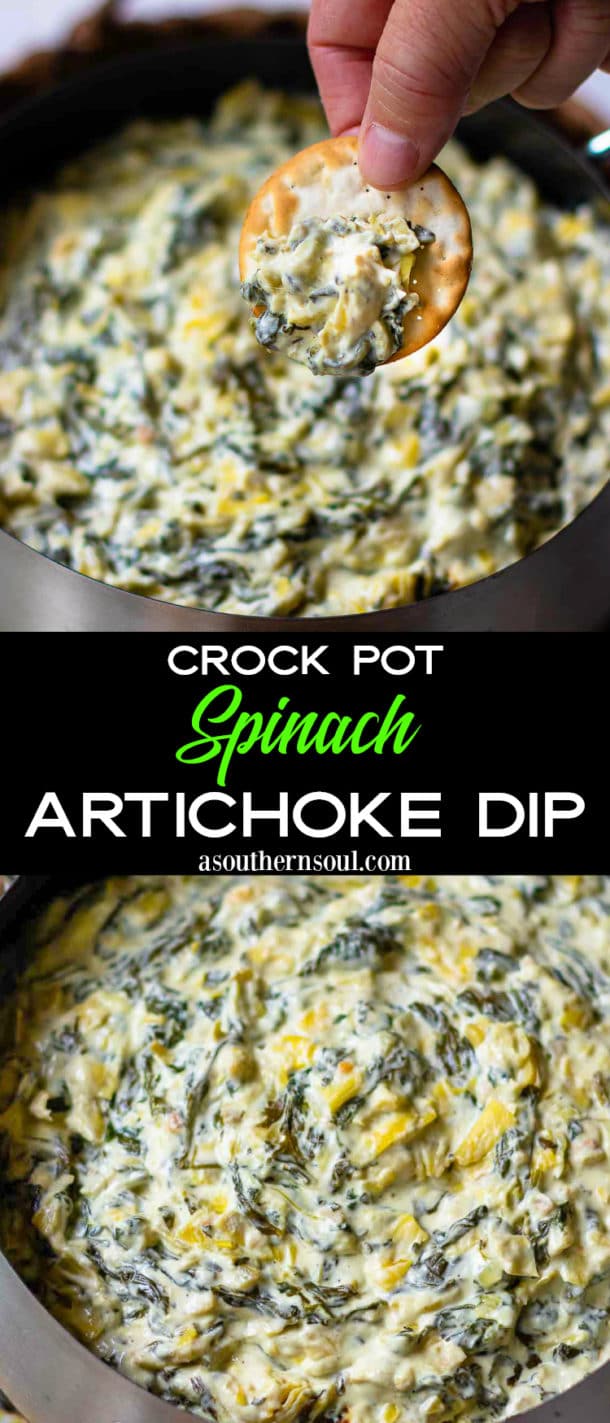 Crock Pot Spinach Artichoke Dip A Southern Soul