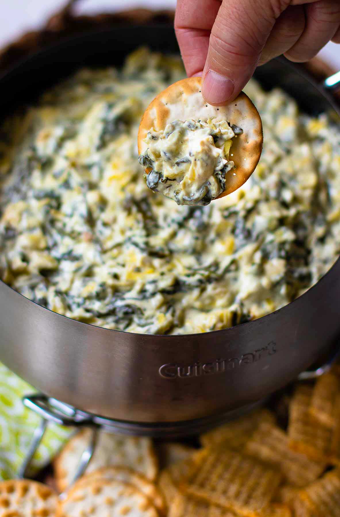 Crock Pot Spinach Artichoke Dip A Southern Soul