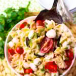 Caprese Pasta Salad is the perfect salad or side dish and is fresh and easy to make.