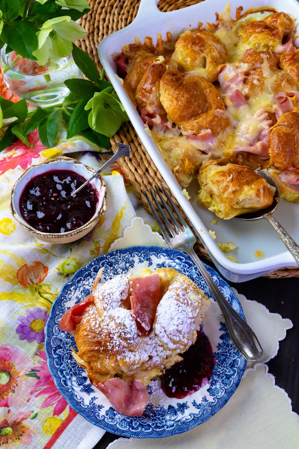 Ham and Cheese Croissant Breakfast Casserole A Southern Soul