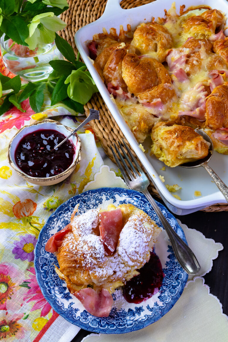Ham and Cheese Croissant Breakfast Casserole A Southern Soul