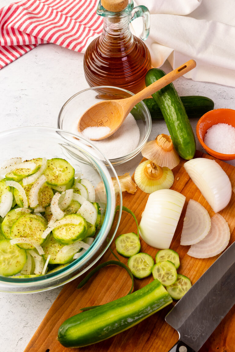 Cucumber and Onion Refrigerator Pickles A Southern Soul