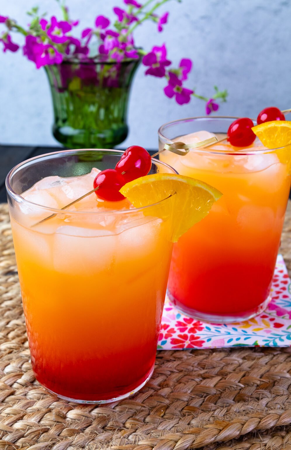 Fresh Tequila Sunrise Cocktail