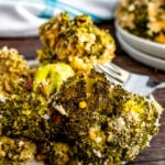 Perfectly baked Broccoli Casserole served on a white plate.