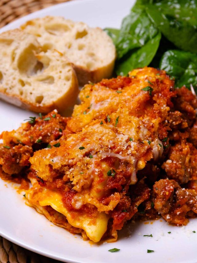 Cheesy Italian Sausage Ravioli Bake Story - A Southern Soul