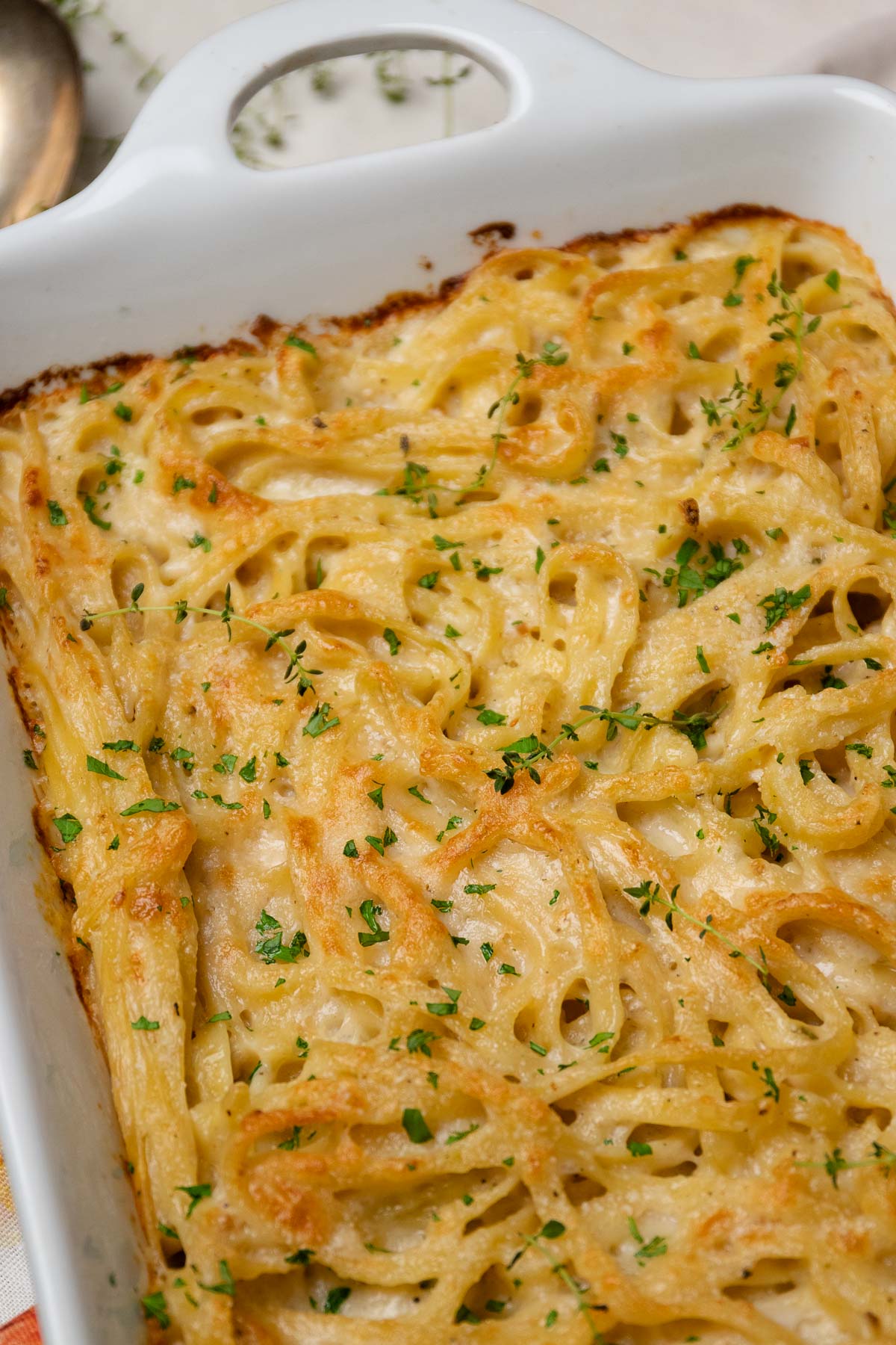 Creamy Baked Fettuccine With Cheese A Southern Soul