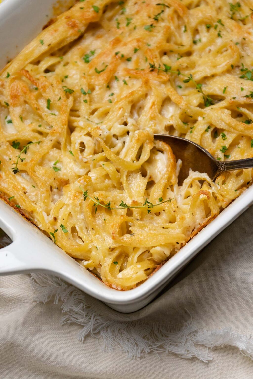 Creamy Baked Fettuccine With Cheese A Southern Soul